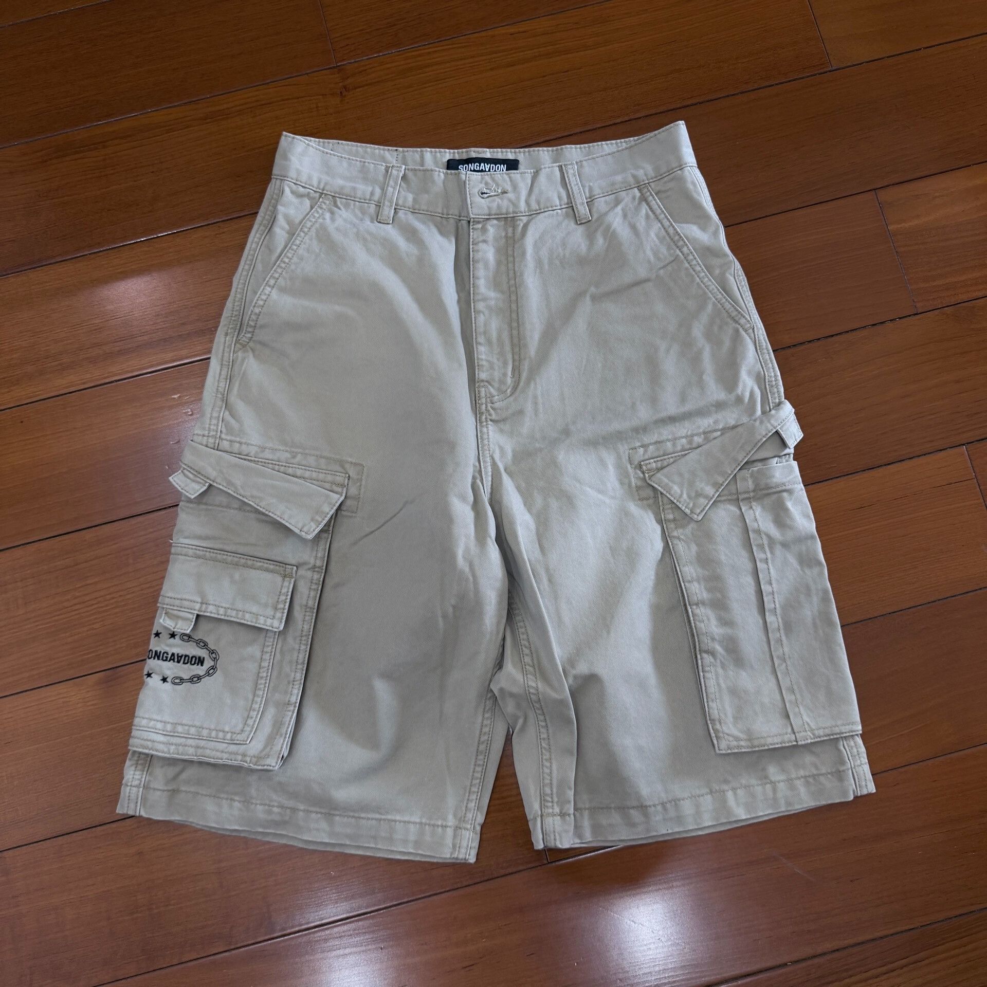 NAADAM Songaadon Khaki Big Pocket Cargo Shorts Size US 32 / EU 48 - 1 Thumbnail