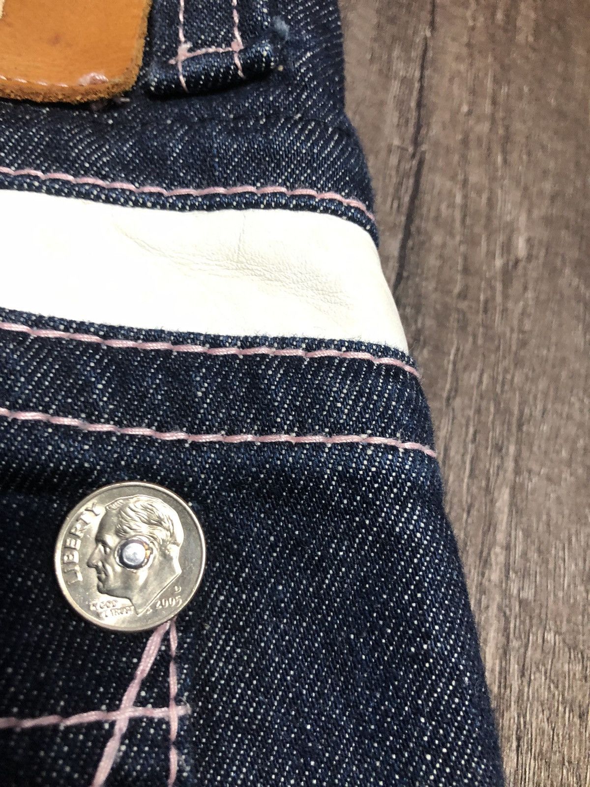 Designer × Japanese Brand × Vintage Vintage Chopper Tooth Denim Jeans Rare Design Unisex Size US 30 / EU 46 - 16 Thumbnail