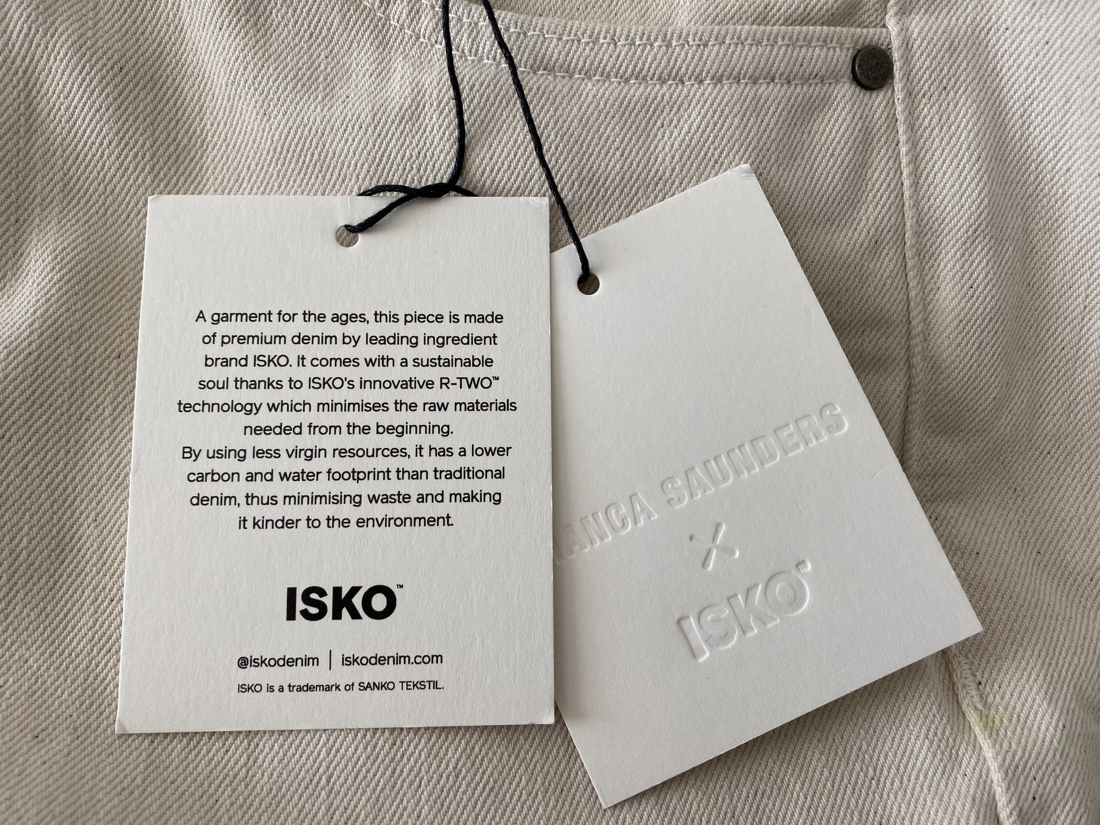Bianca Saunders Ecru ISKO Straight Leg Jeans Size US 30 / EU 46 - 7 Thumbnail
