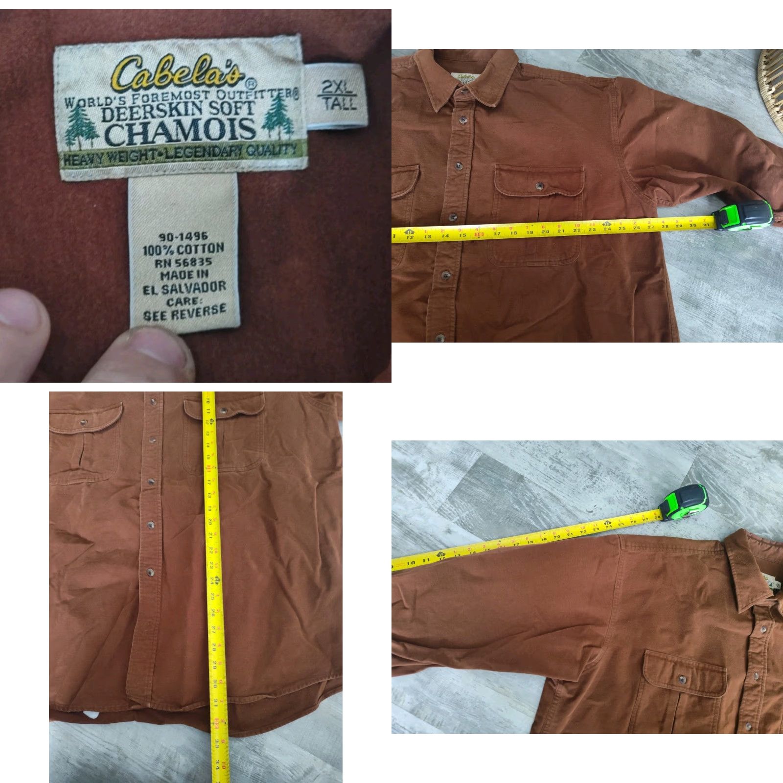 Vintage VINTAGE Cabela's Men's Button-Up Shirt Flannel Heavyweight Deer Pattern Casual Workwear 3XLT Size US XXL / EU 58 / 5 - 8 Thumbnail