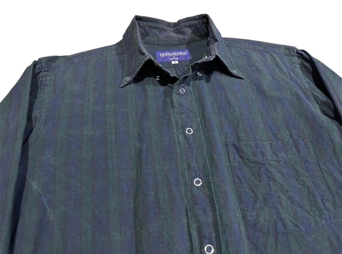 Japanese Brand × Needles × Nepenthes 🔥Y2K Vintage Nepenthes Striped Shirt Long Sleeve Snap Button Size US L / EU 52-54 / 3 - 2 Thumbnail