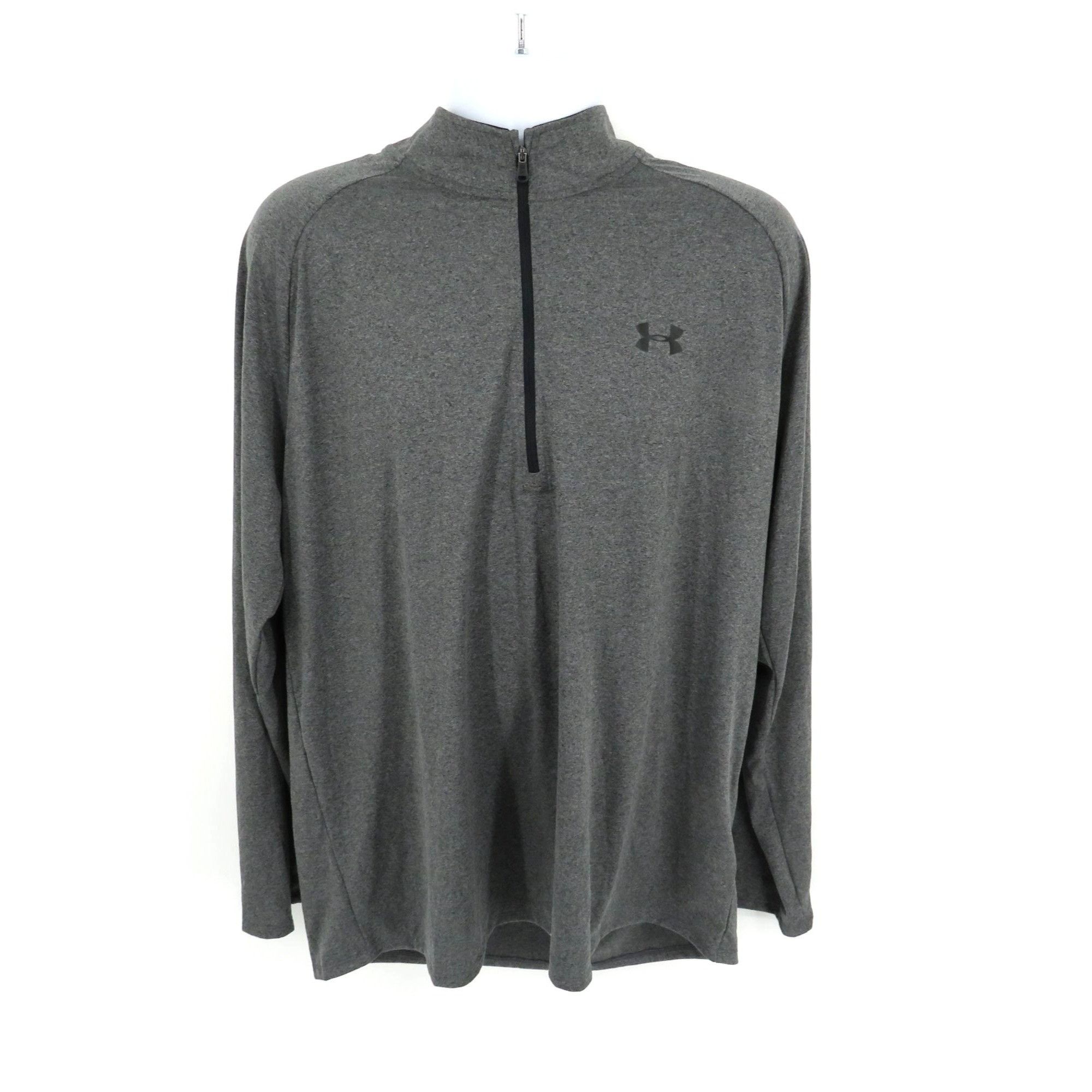 Under Armour Under Armour Mens XXL Gray Long-Sleeve 1/4 Zip Pullover Shir Size US XXL / EU 58 / 5 - 1 Thumbnail