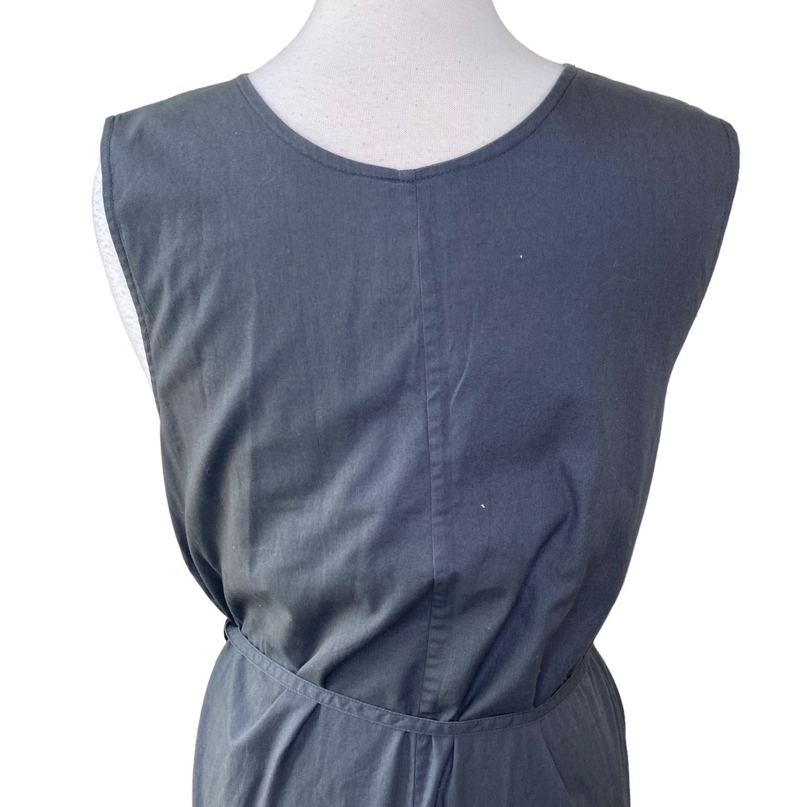 Kowtow KOWTOW Belted Scoop Neck Sleeveless Maxi Dress Gray Medium Size M / US 6-8 / IT 42-44 - 9 Thumbnail