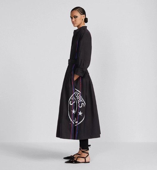 Dior o1w1db10824 Mid-Length Shirt Dress in Black Size XS / US 0-2 / IT 36-38 - 5 Thumbnail
