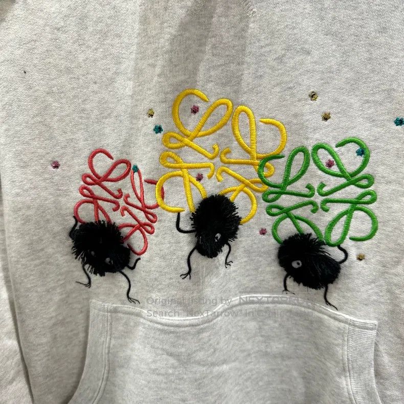 Loewe Loewe Sweatshirt with Chihiro Logo Embroidered and Fleece Size S / US 4 / IT 40 - 6 Thumbnail