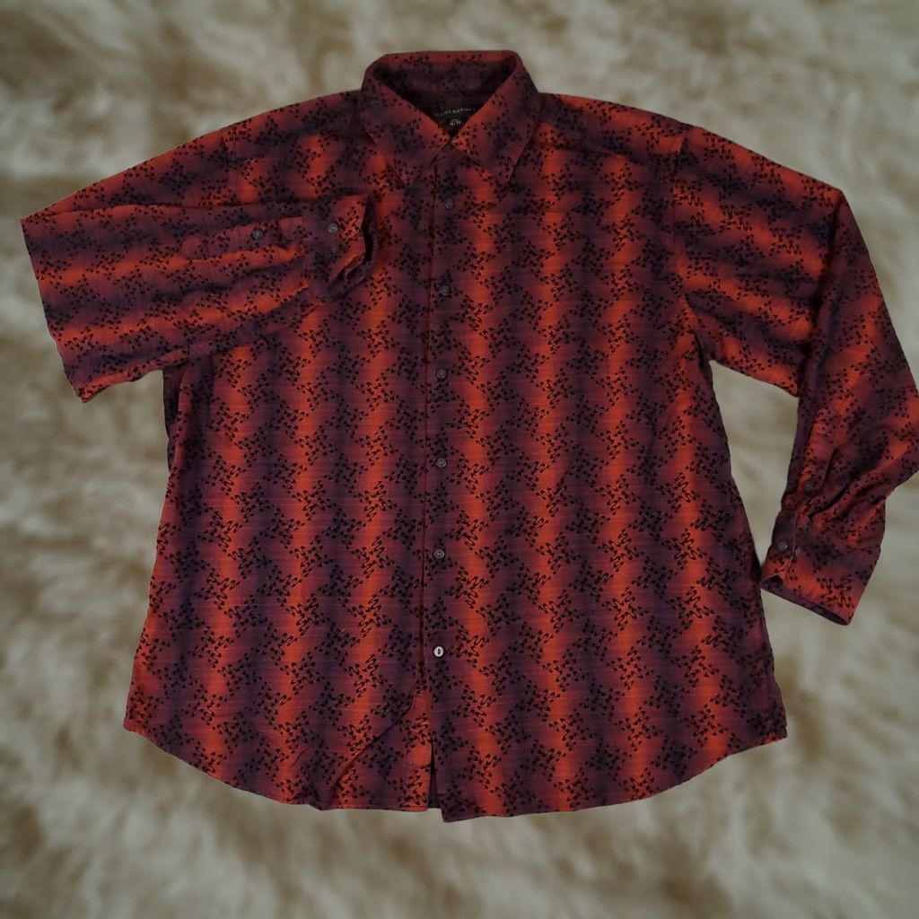 Vintage Jhane Barnes Shirt Mens XL Red Striped Button-Up Long Sleeve Geometric Classic Modern Preppy Button Front Casual Formal Workwear Red Mens XL Size US XL / EU 56 / 4 - 1 Thumbnail
