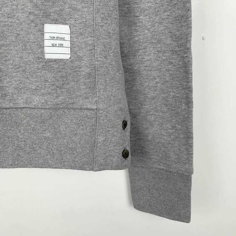 Thom Browne Thom Browne Classic four-bar gray round-neck cotton long-sl Size US XXS / EU 40 - 5 Thumbnail