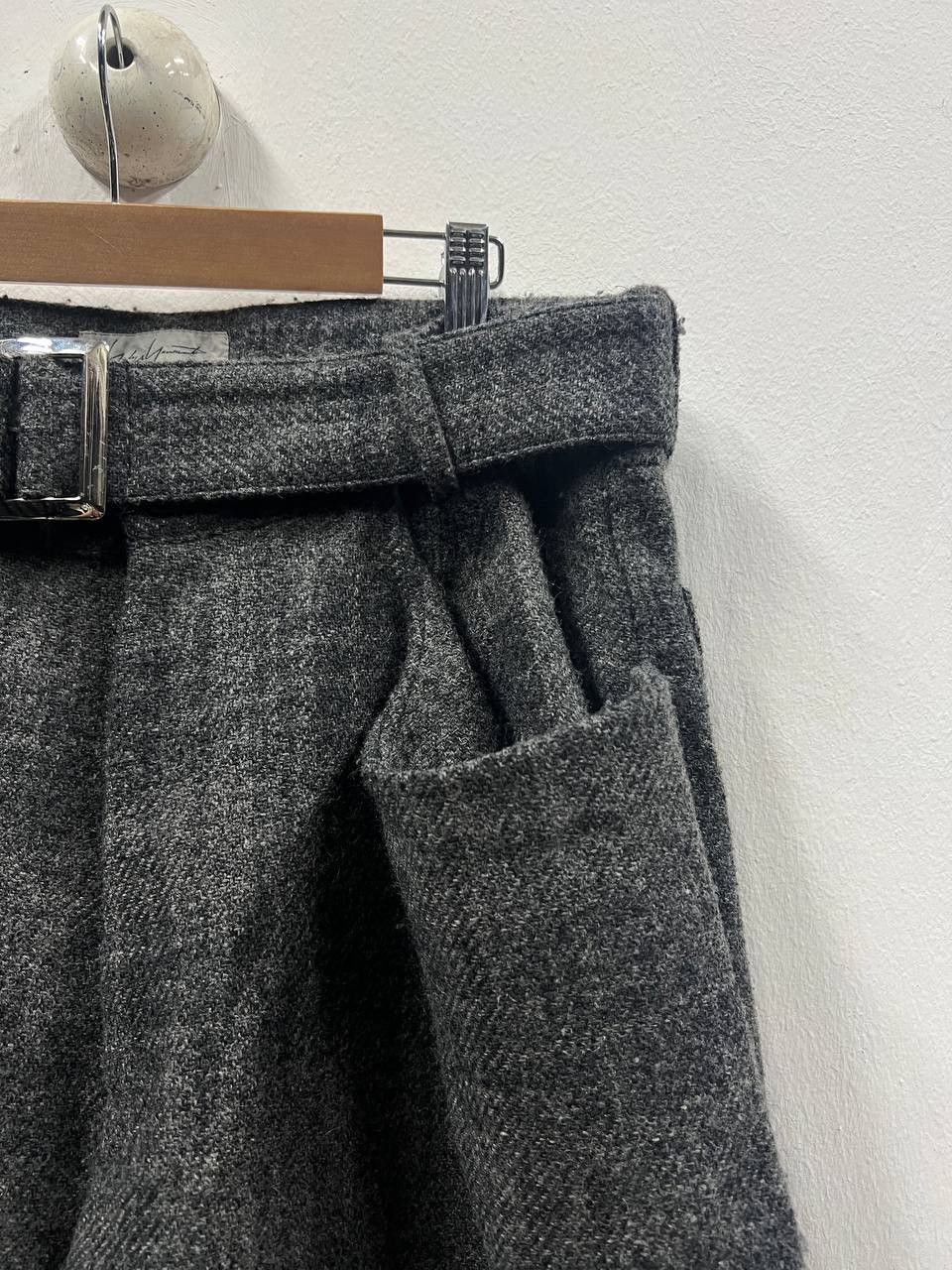Yohji Yamamoto AW06 Yohji Yamamoto Felted Wool Belt Pants Size 33" - 4 Thumbnail