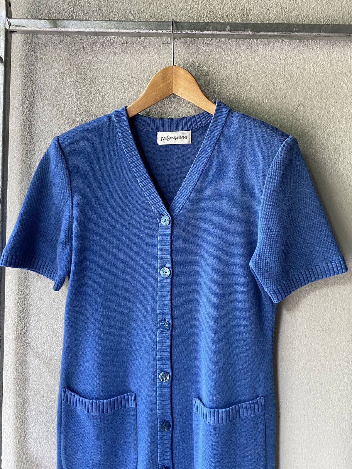 Yves Saint Laurent Yves Saint Laurent vintage knitted blue dress Size ONE SIZE - 18 Thumbnail