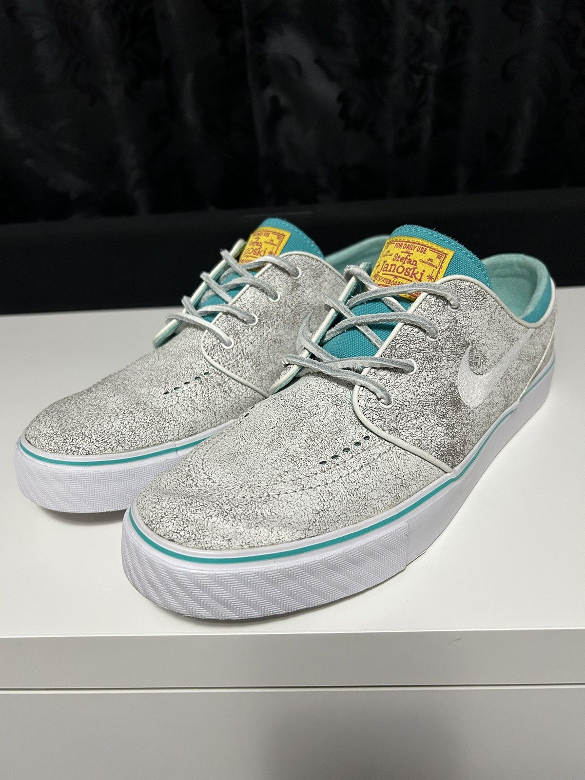 image of Nike Stefan Janoski Flamingo - Size: 10.5 Shoes in White, Men's
