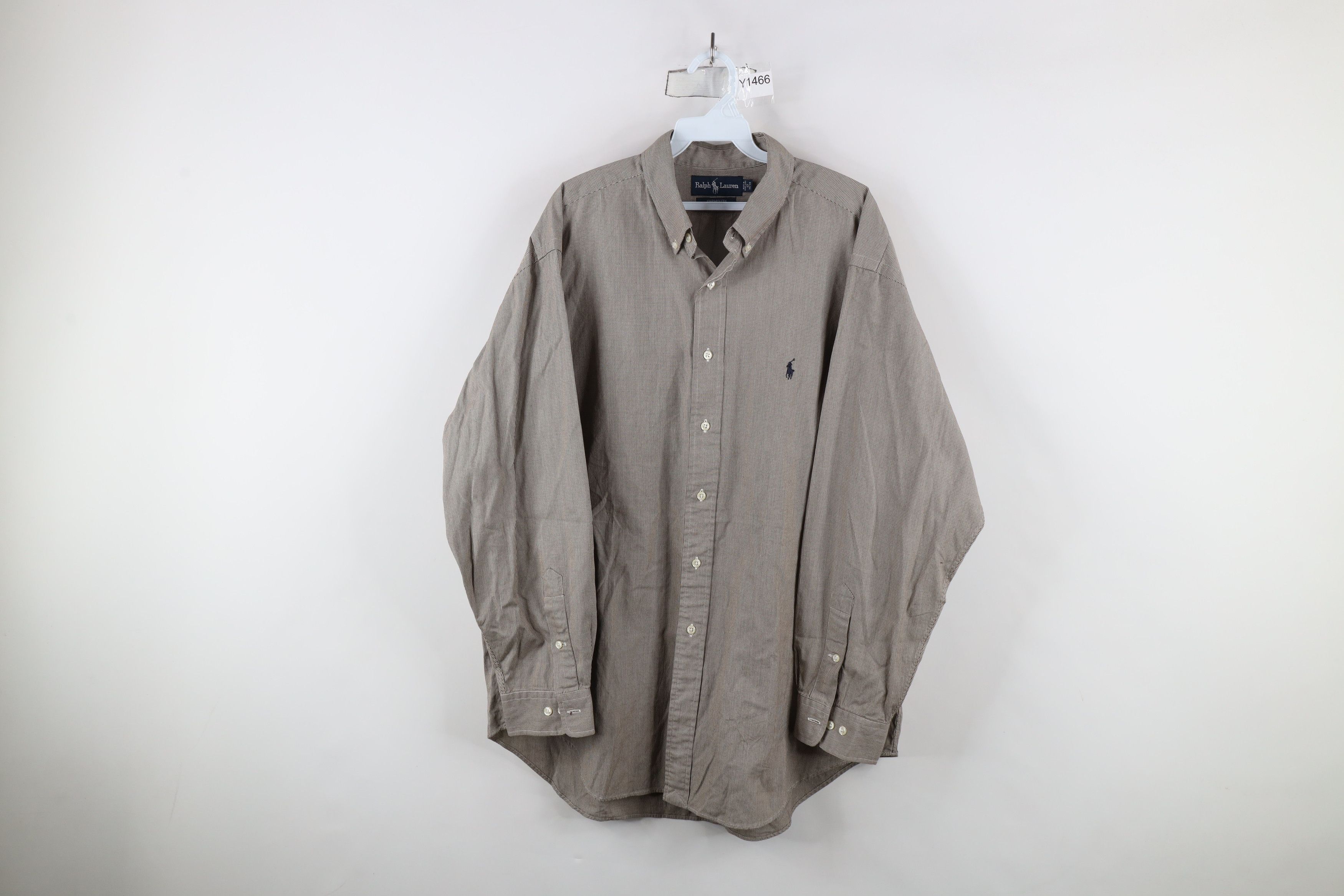 Ralph Lauren × Vintage Vintage 90s Ralph Lauren Houndstooth Button Down Shirt Size US L / EU 52-54 / 3 - 1 Thumbnail