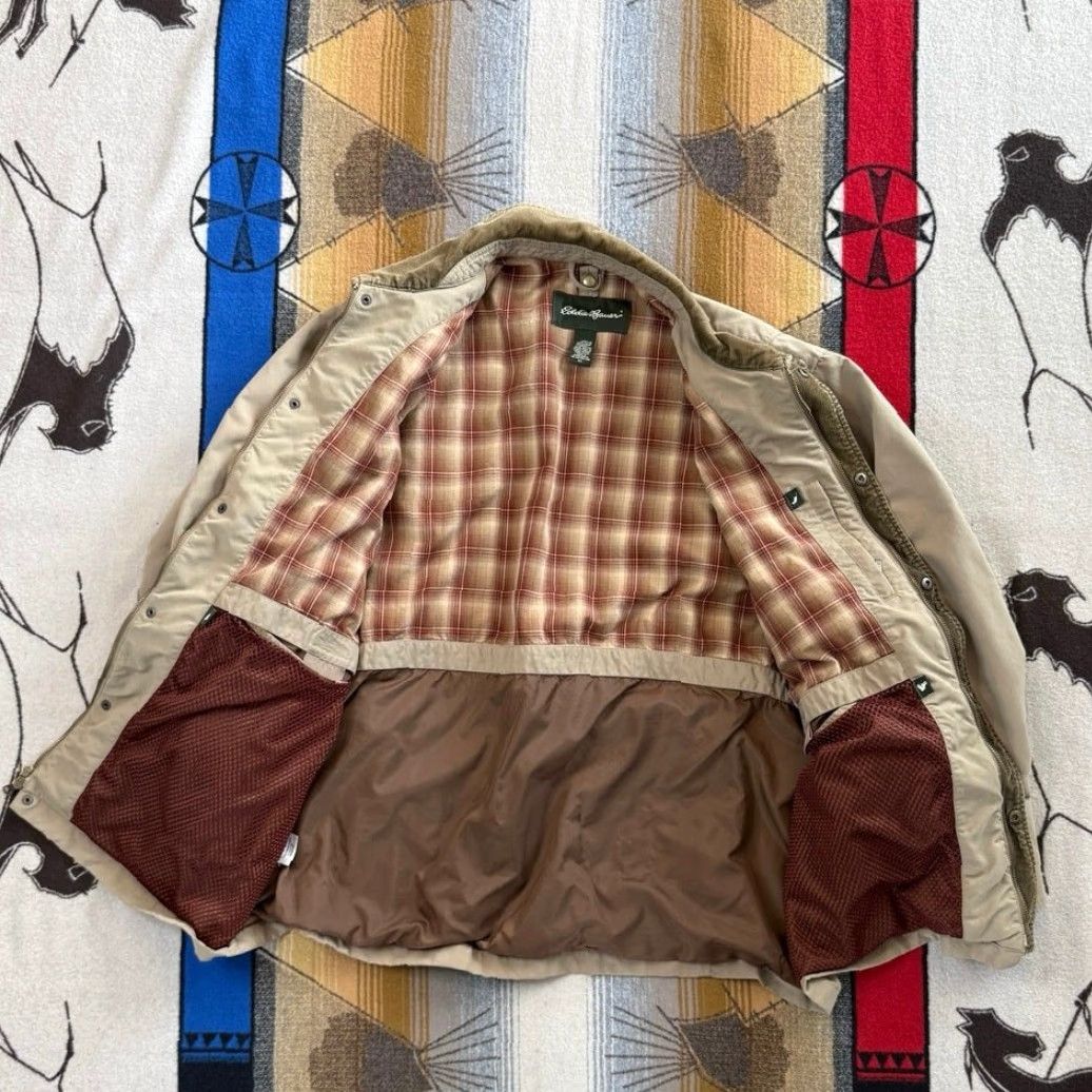 Eddie Bauer VINTAGE Eddie Bauer Barn Coat Mens XL Corduroy Collar Plaid Lined Brown Cotton Zip Snap 90s Winter Fall Spring Workwear Casual Coat Size US XL / EU 56 / 4 - 3 Thumbnail