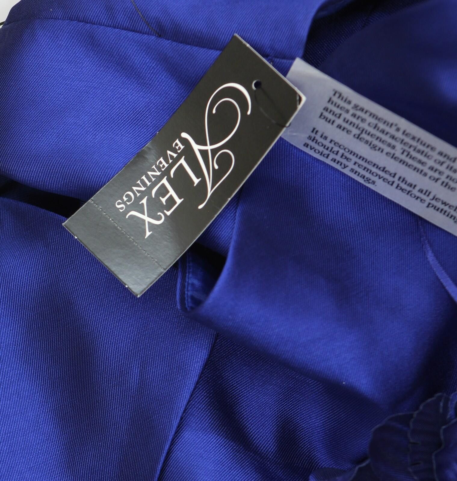 Other Nwt Alex Evenings Off Sleeve Midi Dress Bright Royal Blue 12 Size XL / US 12-14 / IT 48-50 - 5 Thumbnail