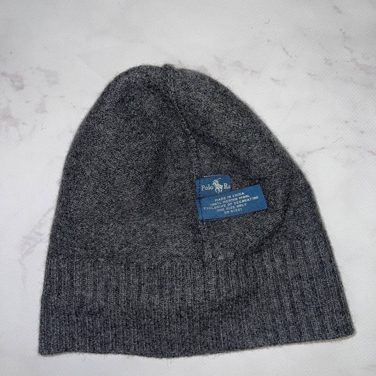Polo Ralph Lauren Polo Ralph Lauren Wool Beanie Grey Size ONE SIZE - 11 Thumbnail