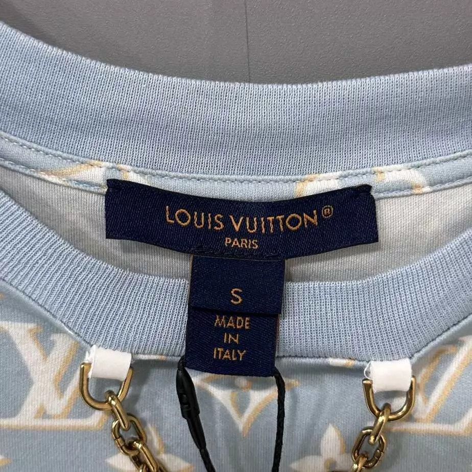 Louis Vuitton LV blue all-over chain print dress S Size S / US 4 / IT 40 - 4 Thumbnail