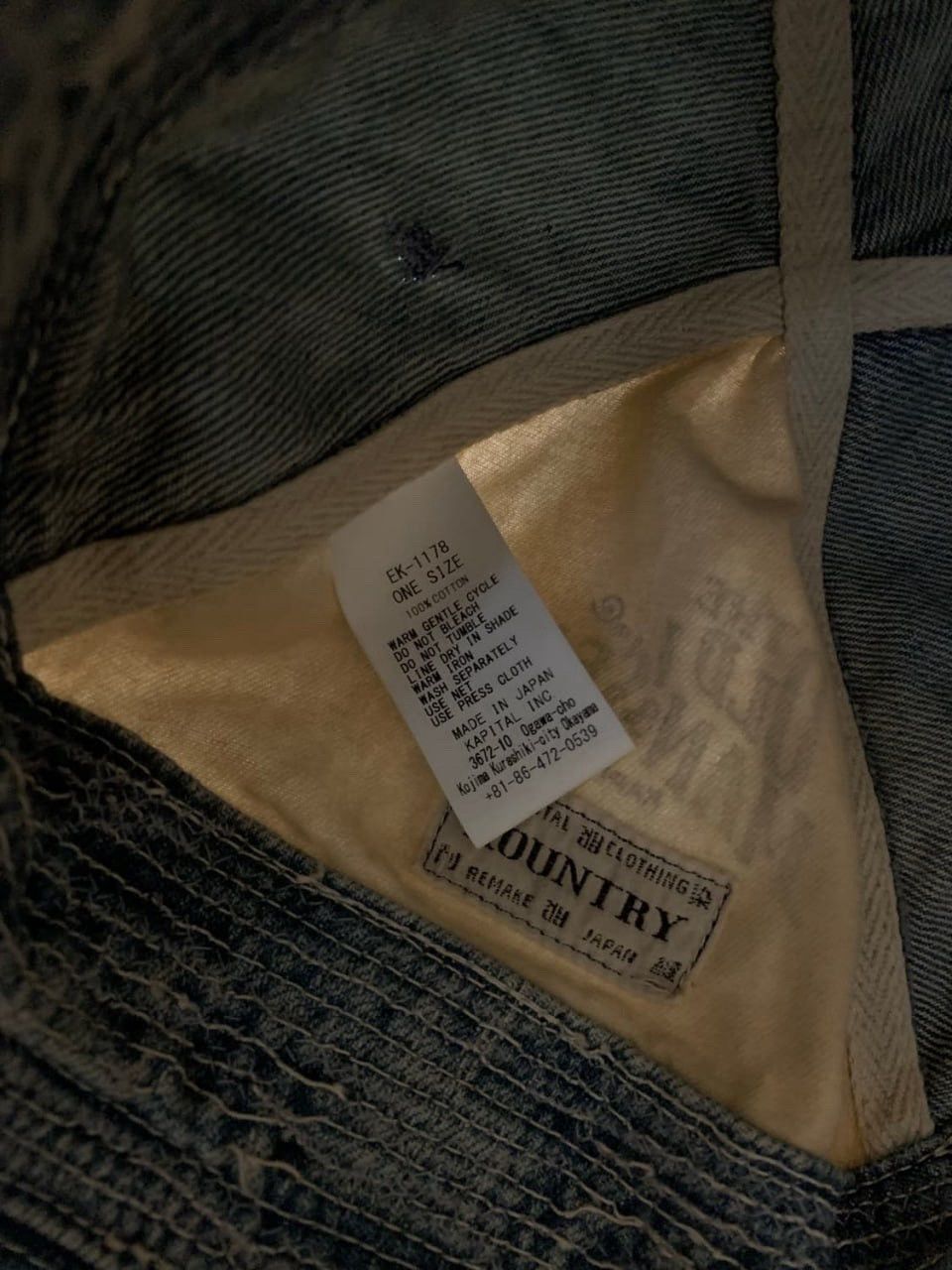 Kapital Kapital Old Man and Sea Denim bucket hat Size ONE SIZE - 4 Thumbnail