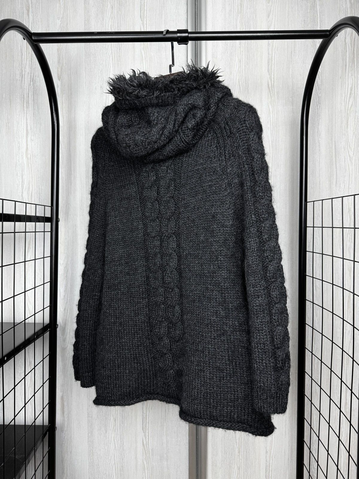 Y's Y’s Yohji Yamamoto Dark Grey Cable Knit Ninja Style sweater Size M / US 6-8 / IT 42-44 - 8 Thumbnail