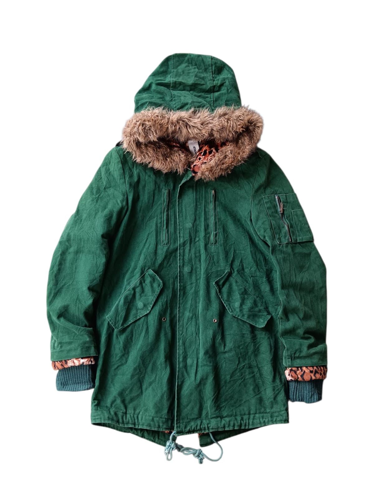 Kazuyuki Kumagai Attachment Attachment leopard linned fur hoodie parka Size US M / EU 48-50 / 2 - 1 Thumbnail