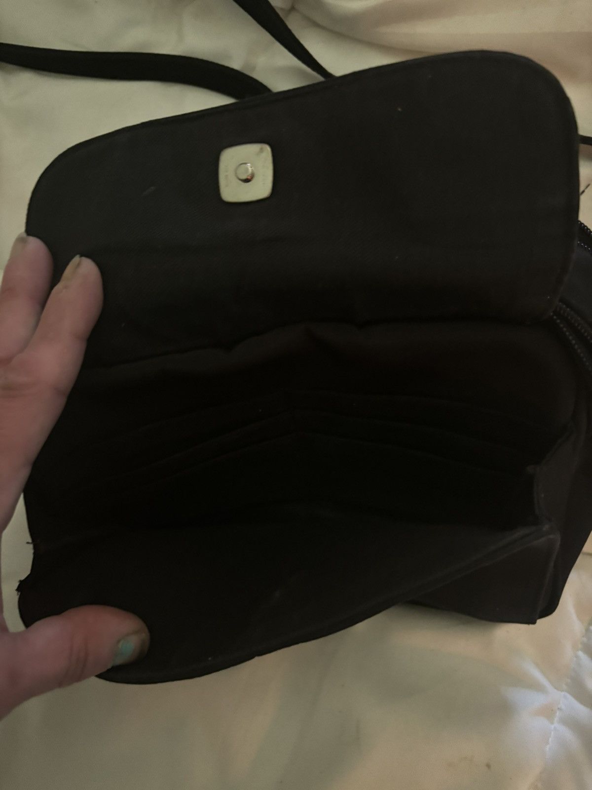 Liz Claiborne Liz Claiborne Black Shoulder/Hand Bag Removable Strap Size ONE SIZE - 5 Thumbnail