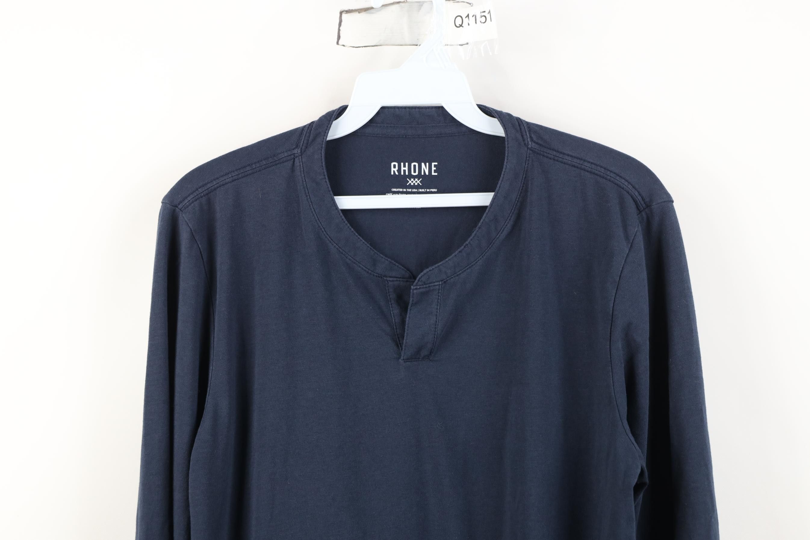 Rhone Rhone Element Lounge Henley Long Sleeve T-Shirt Navy Blue Size US S / EU 44-46 / 1 - 2 Thumbnail