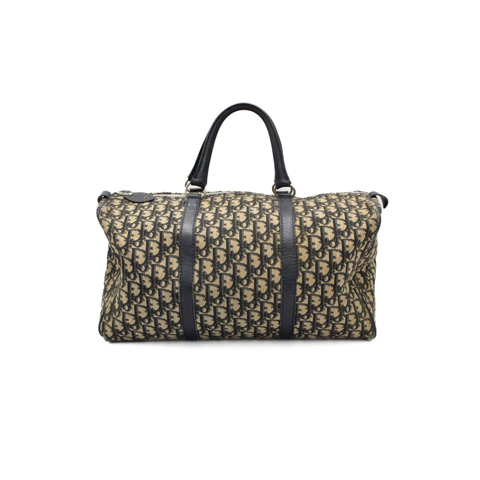image of Dior Oblique Monogram Handbag in Black, Women's