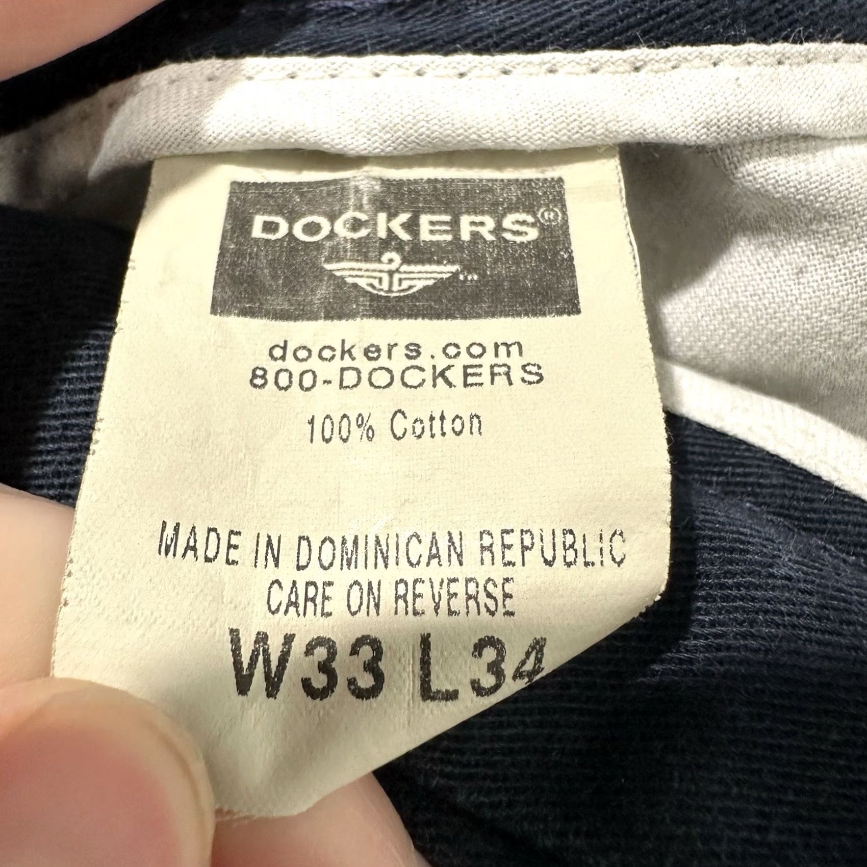 Dockers DOCKERS Khakis Pants Mens 34 Navy Blue Classic Straight Belted Pleated 5-Pocket Size 33x34 EUC Size US 34 / EU 50 - 3 Thumbnail