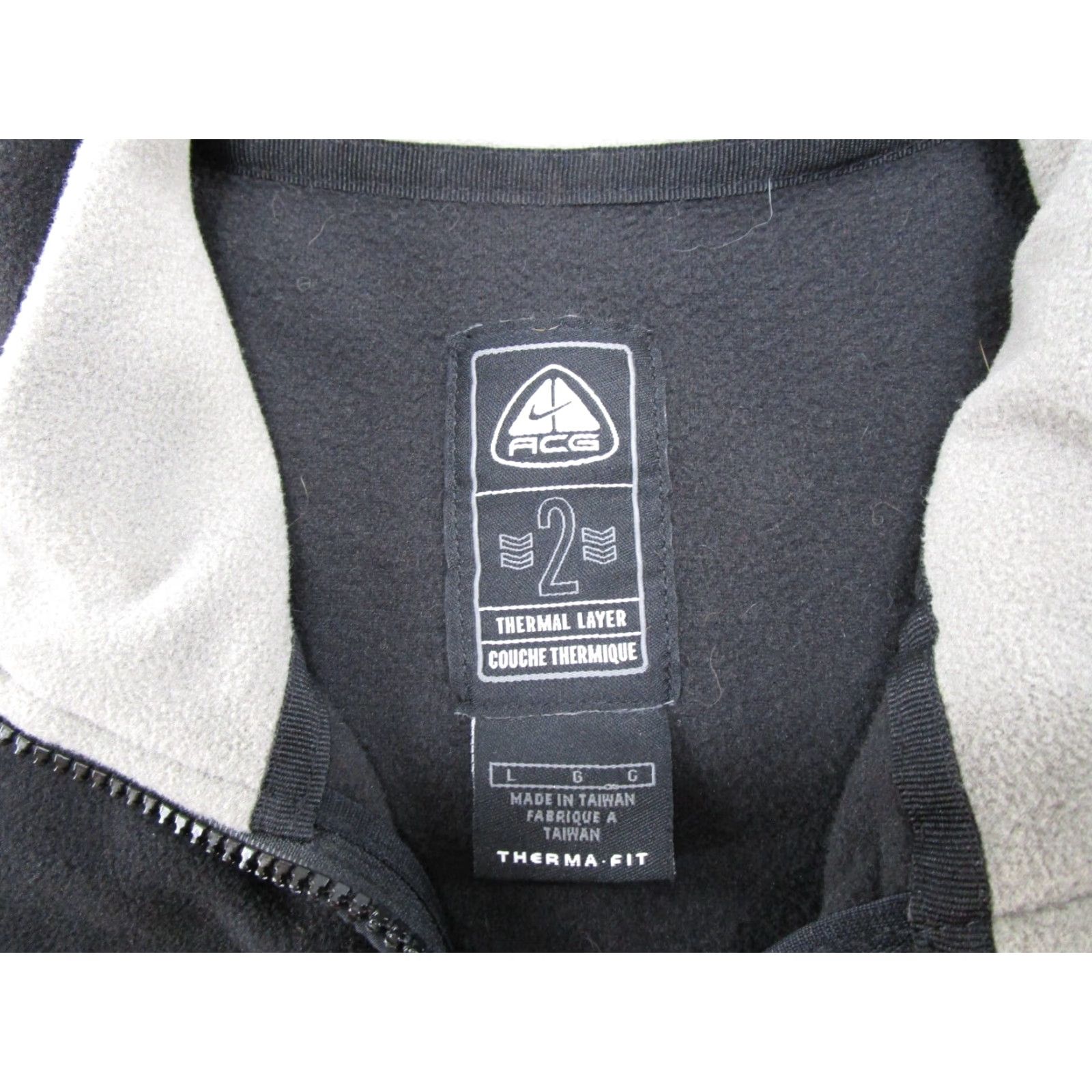 Nike VINTAGE Nike ACG Therma Fit Full Zip Fleece Vest Mens L Black Body Layer 2 Gorpcore VTG Y2K Read Size US L / EU 52-54 / 3 - 2 Thumbnail