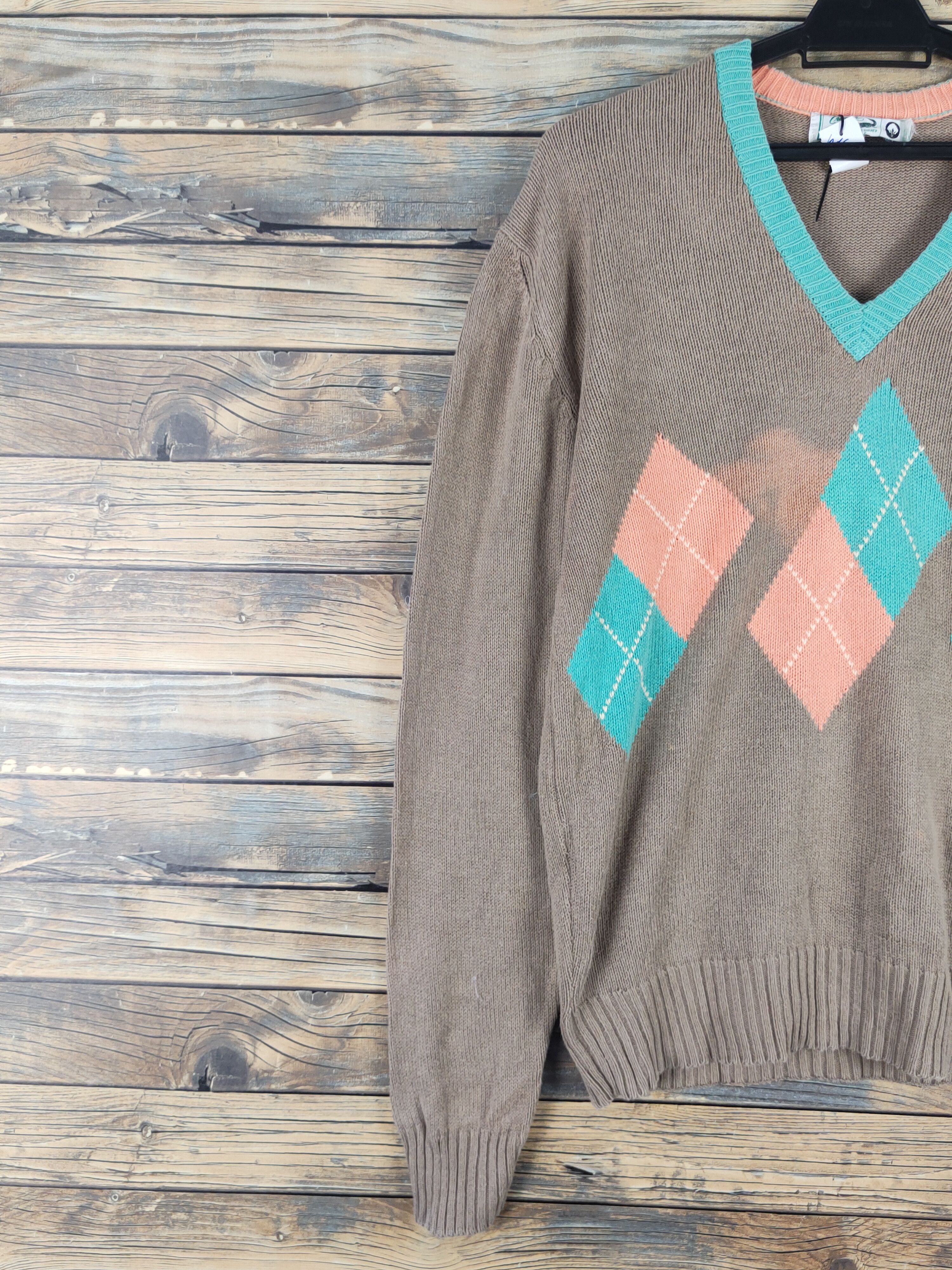 Vintage Crocodile Brown Faded Knitwear Sweatshirts #W1660 Size US L / EU 52-54 / 3 - 3 Thumbnail