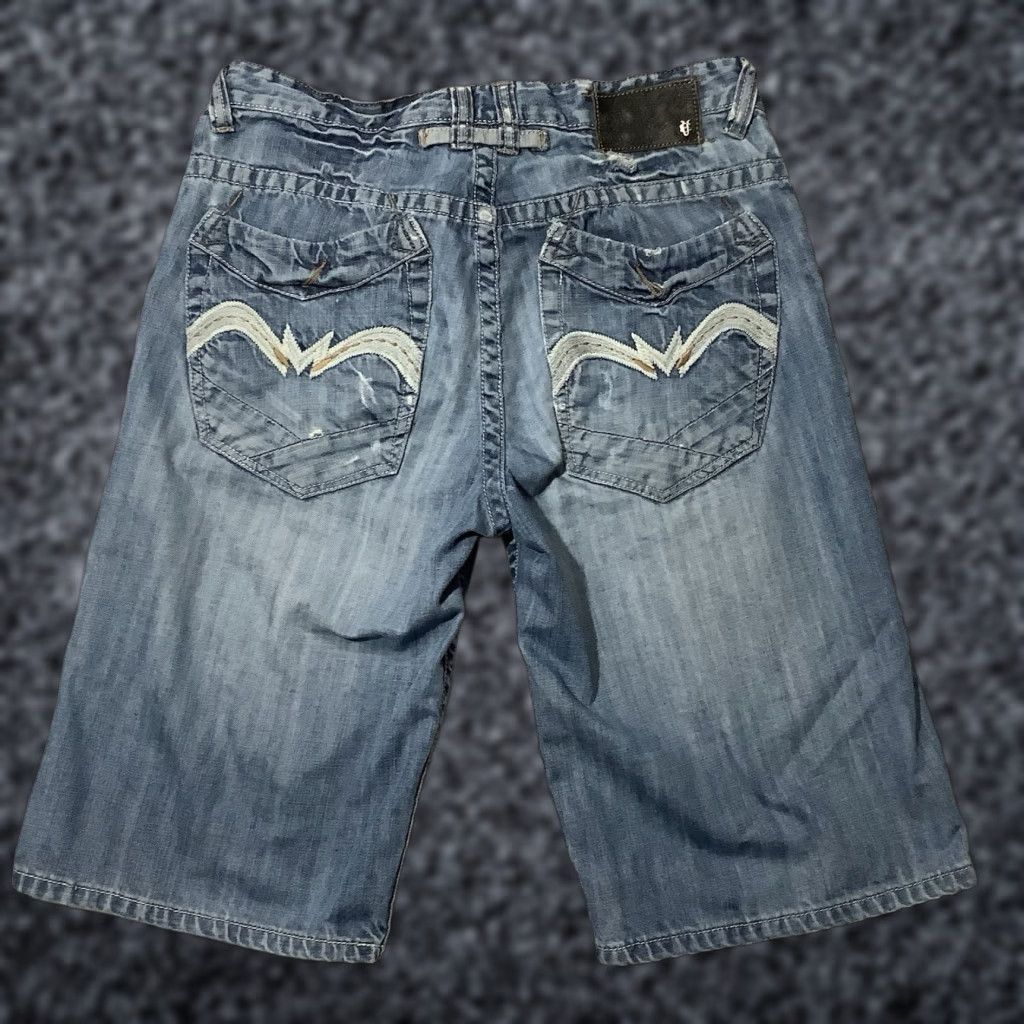Ecko Unltd. VINTAGE Ecko Unltd Shorts Mens 32 Blue Denim Loose Fit Embroidered Pockets 90s Hip Hop Streetwear Comfortable Casual Denim Shorts Mens Regular Blue Size US 32 / EU 48 - 1 Thumbnail