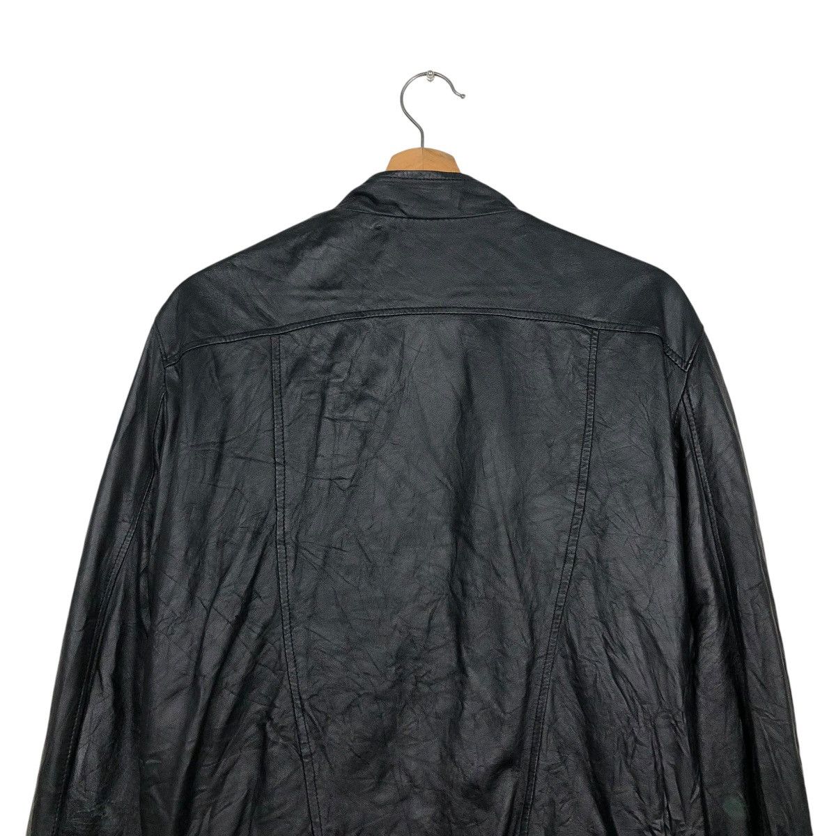 Vera Pelle 🔥CROPPED LEATHER JACKET BIKER ASYMMETRICAL DELAN ITALY Size US M / EU 48-50 / 2 - 11 Thumbnail