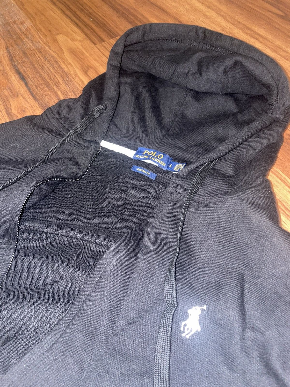 Polo Ralph Lauren Polo Ralph Lauren black fleece zip up hoodie Size US M / EU 48-50 / 2 - 2 Thumbnail