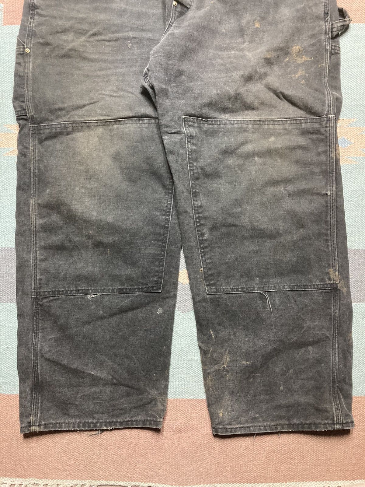 Carhartt × Vintage Vtg Carhartt overalls bibs faded double knee carpenter 42x28 Size US 42 / EU 58 - 2 Thumbnail