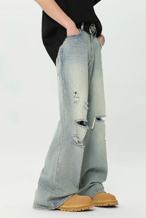 Japanese Brand × Jean High Street Men's Jeans Straight Loose Size US 29 - 4 Thumbnail