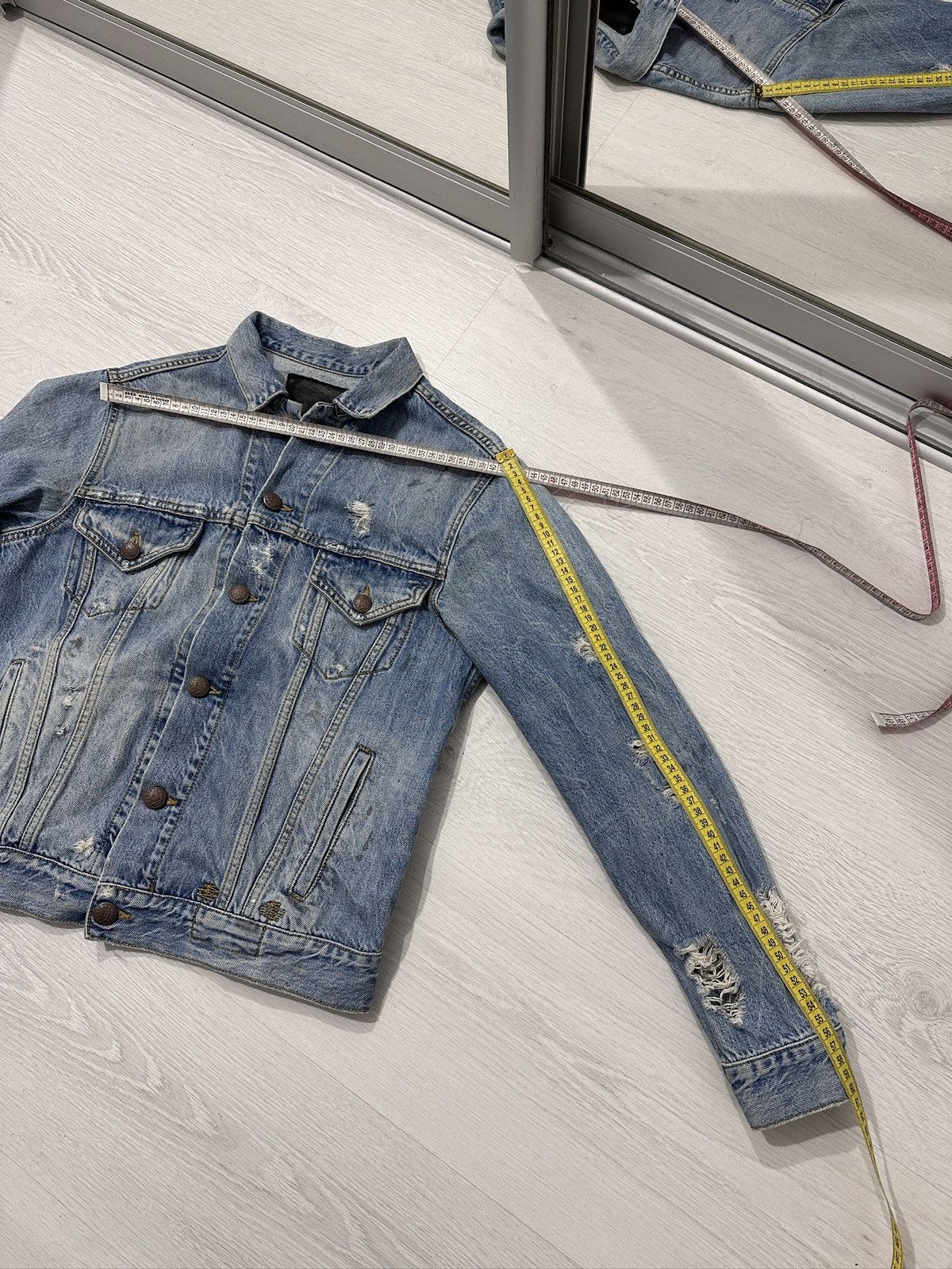 R13 R13 Sky Trucker Distressed Denim Holly Wash Women’s XS Size XS / US 0-2 / IT 36-38 - 17 Thumbnail