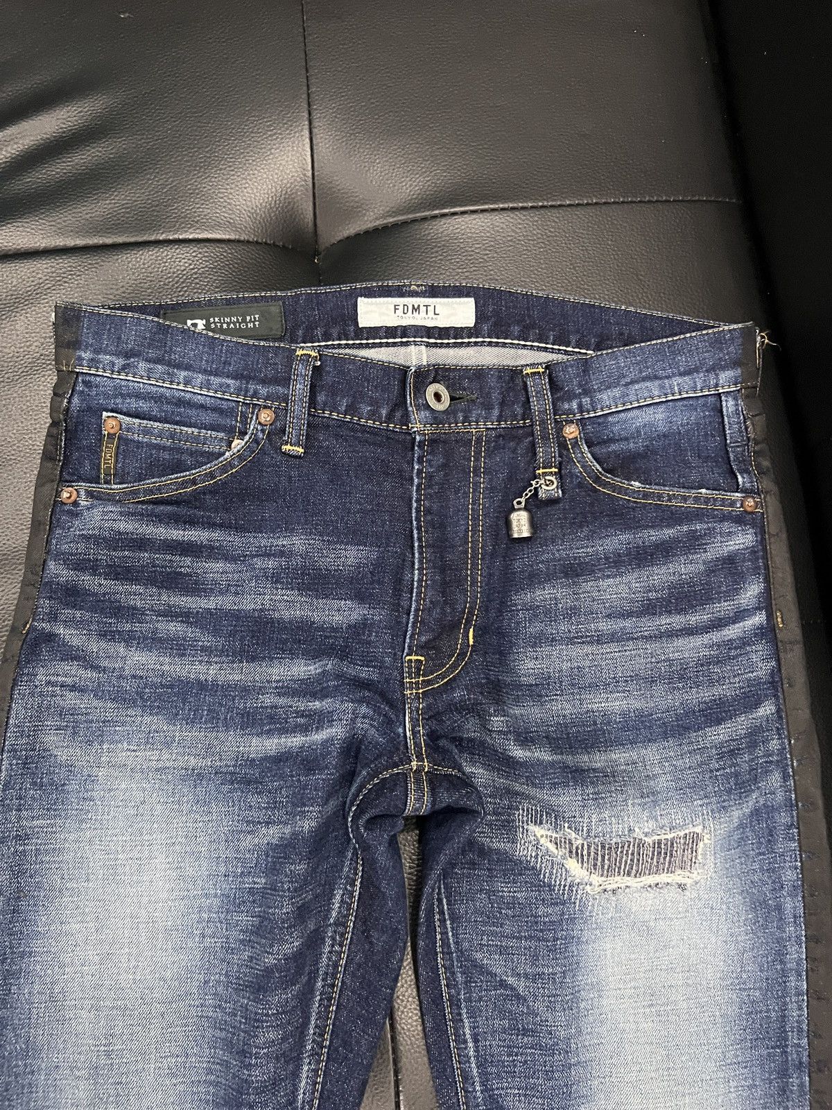 FDMTL FDMTL Washed Patchwork Denim Jeans Size US 30 / EU 46 - 3 Thumbnail