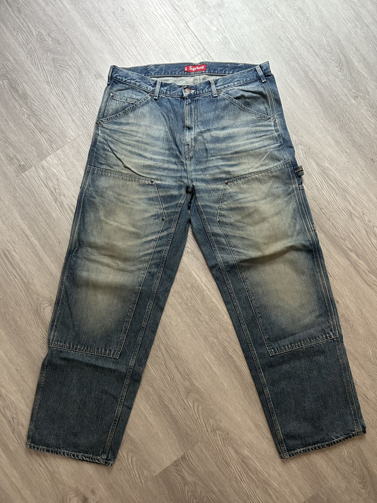 Supreme Supreme Worn Double Knee Denim Painter Jean Size US 36 / EU 52 - 1 Thumbnail