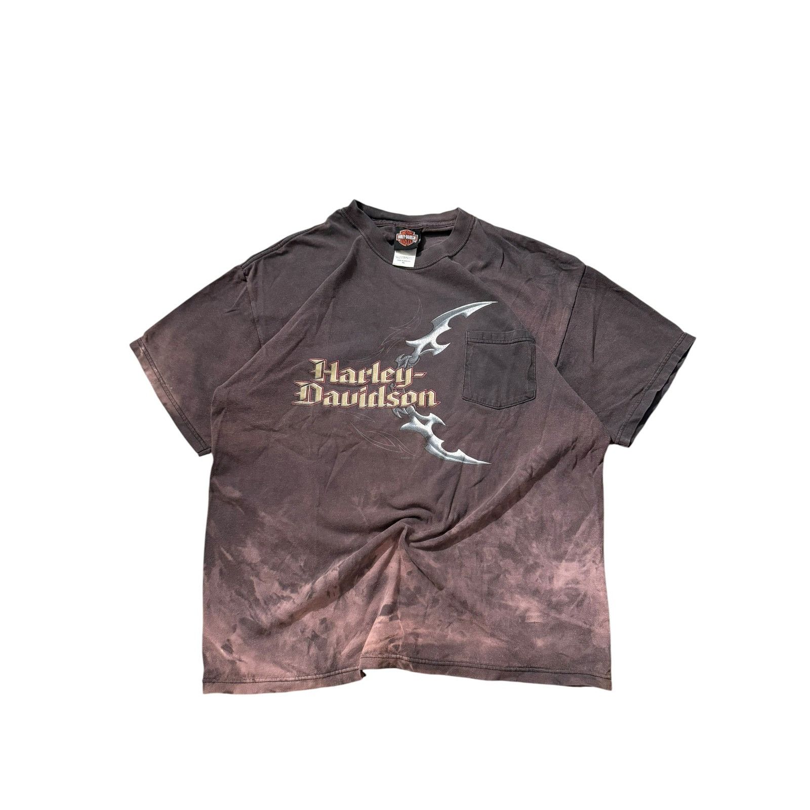 Vintage Vintage HD Faded Blade Knuckle Pocket Tee REIMAN IL Size US XL / EU 56 / 4 - 1 Thumbnail
