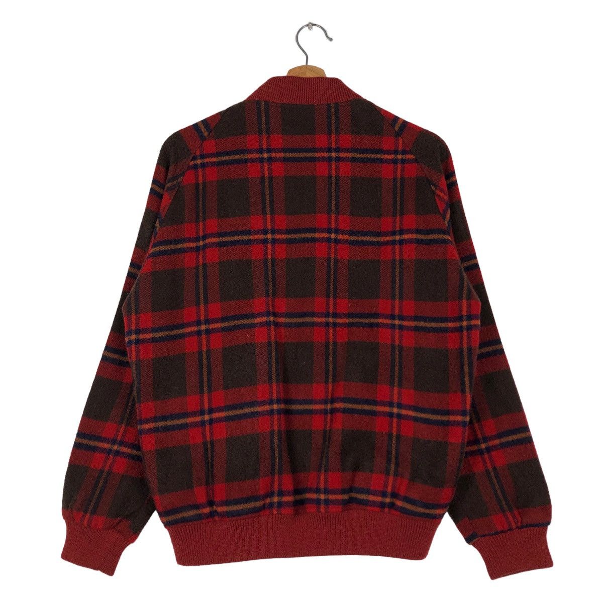 Japanese Brand 🔥Punk Design Tartan Check Bomber Jacket Wool Issey Miyake Size US L / EU 52-54 / 3 - 8 Thumbnail