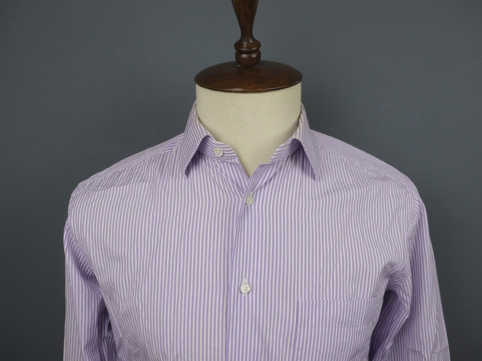 Ermenegildo Zegna Ermenegildo Zegna Pink White Striped Dress Shirt Size 40 Size 38R - 2 Thumbnail