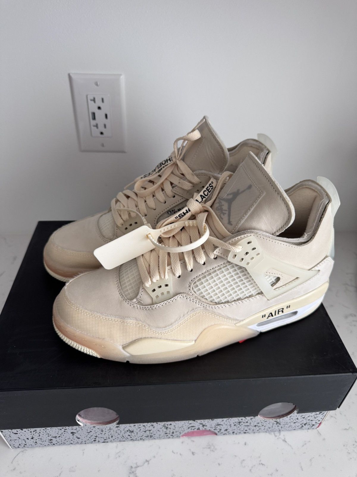 Jordan Brand Jordan 4 Off white Virgil Abloh size 10.5 mens Size US 10.5 / EU 43-44 - 1 Thumbnail