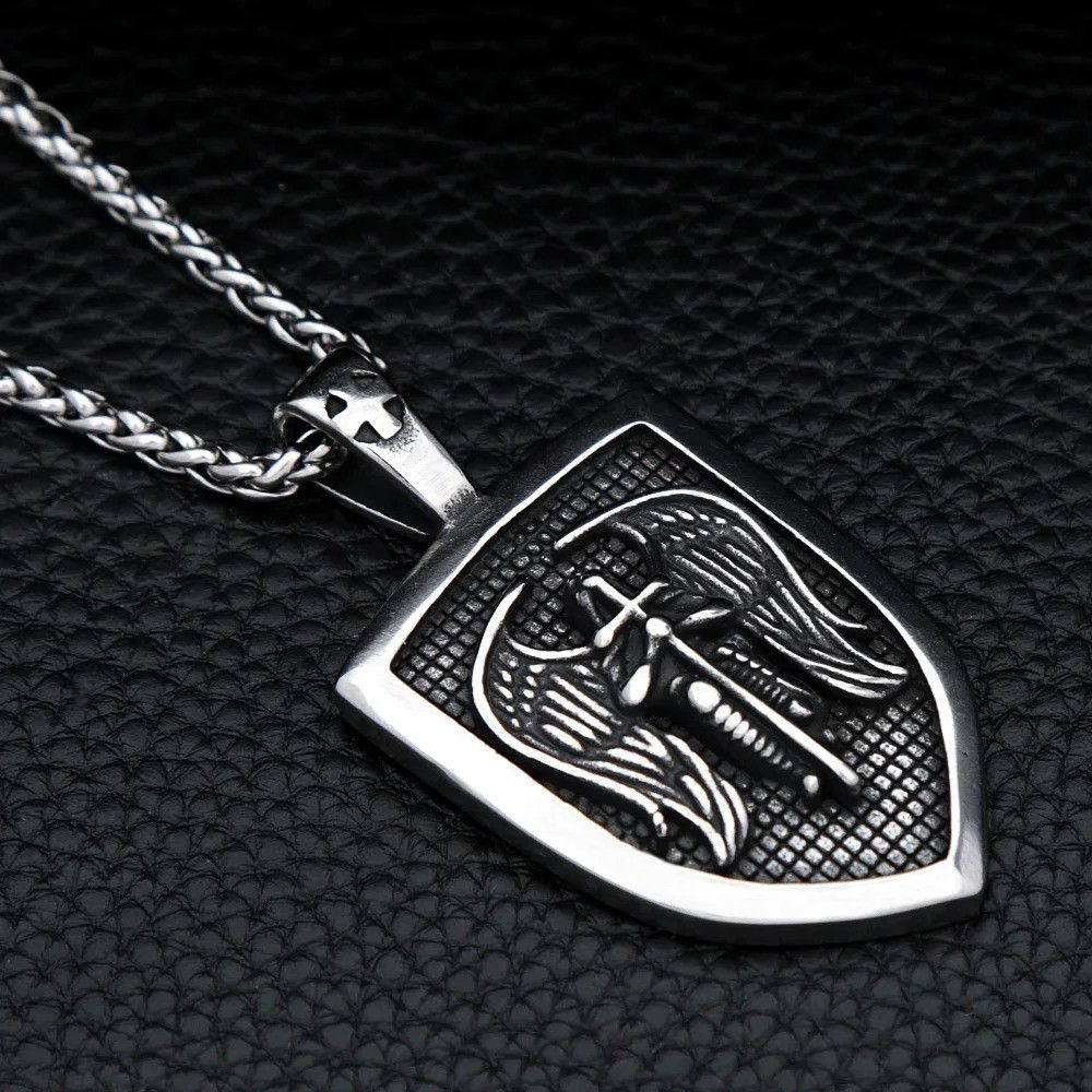Vintage 316L Stainless Steel Archangel Necklace Size ONE SIZE - 3 Thumbnail