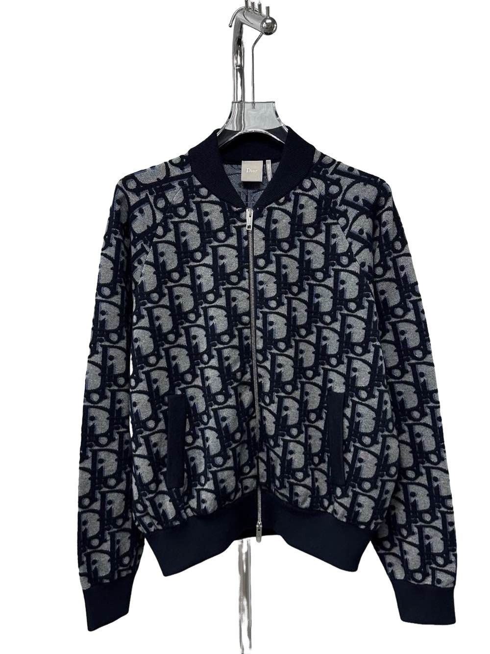 Dior × Jordan Brand Dior x Jordan Air Dior Navy Blue Bomber Jacket