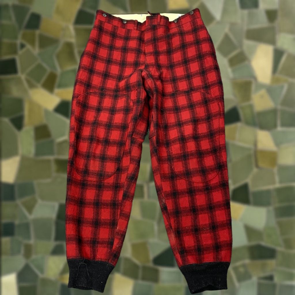 Vintage VINTAGE Woolrich Pants Mens Medium Red Black Plaid Wool Hunting Outdoors 80s USA Pants Mens Medium Red Black Plaid Woolrich 80s USA Size US 31 - 1 Thumbnail