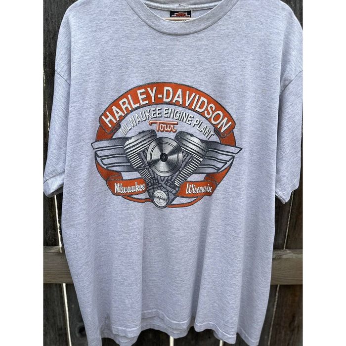 Harley Davidson Vintage 90s Harley Davidson Milwaukee plant T