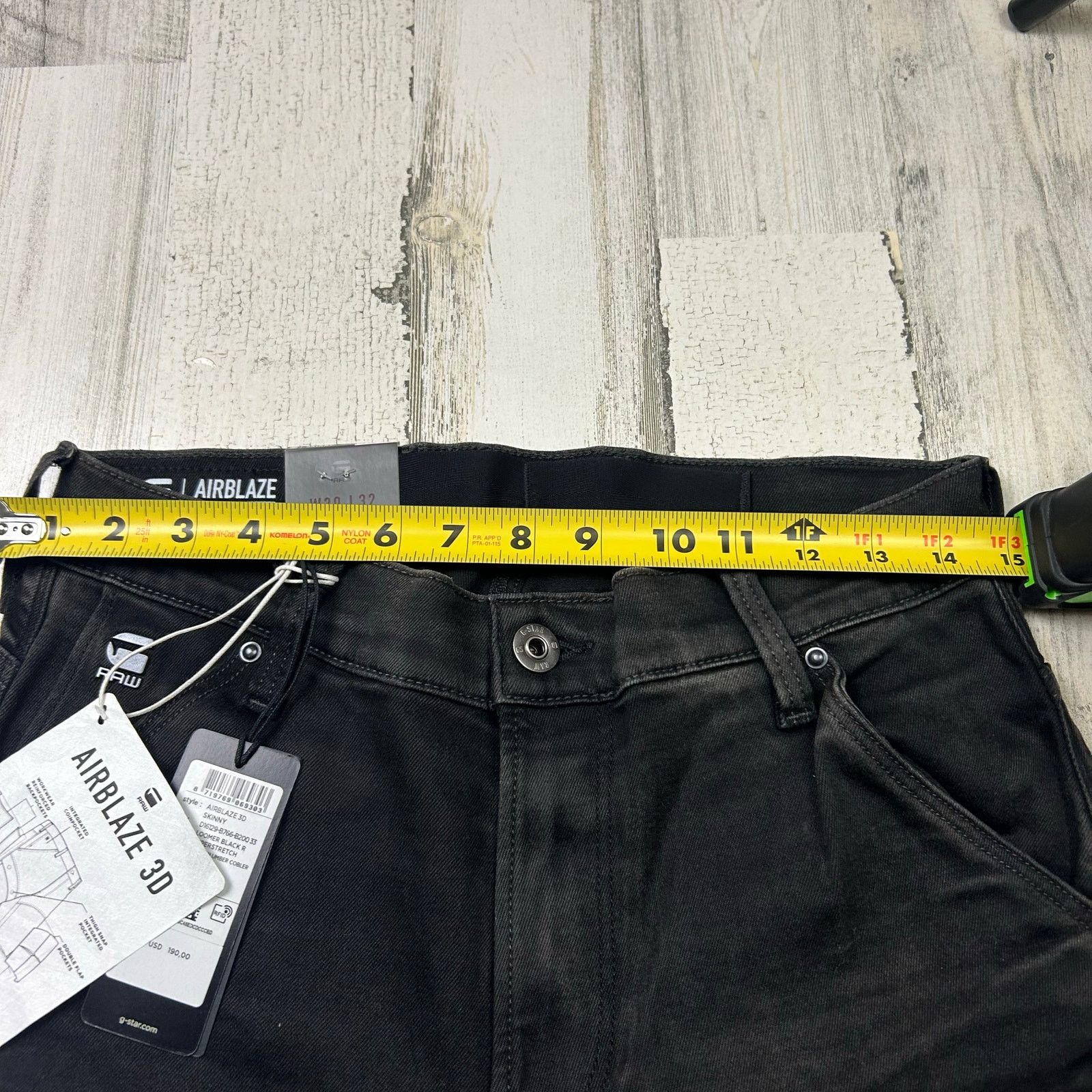 G-Star G-Star RAW Airblaze 3D Skinny Fit Black Jeans Size US 30 / EU 46 - 15 Thumbnail