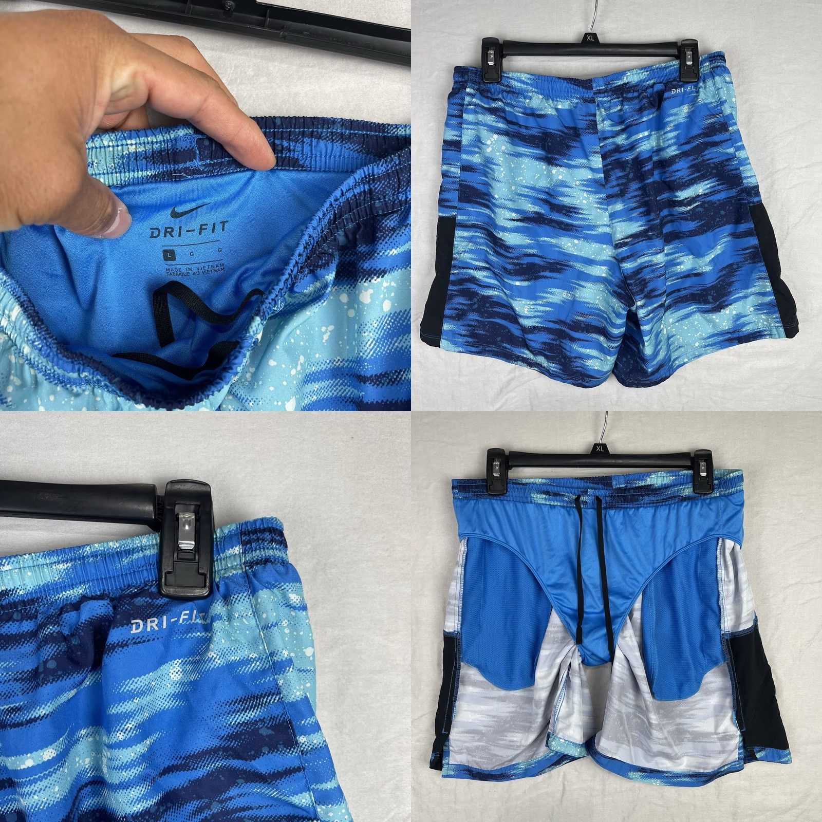 Nike Nike Swim Shorts Mens Large Blue Dri Fit Lined Swimming Beach Surfing Swim Size US 33 - 8 Thumbnail