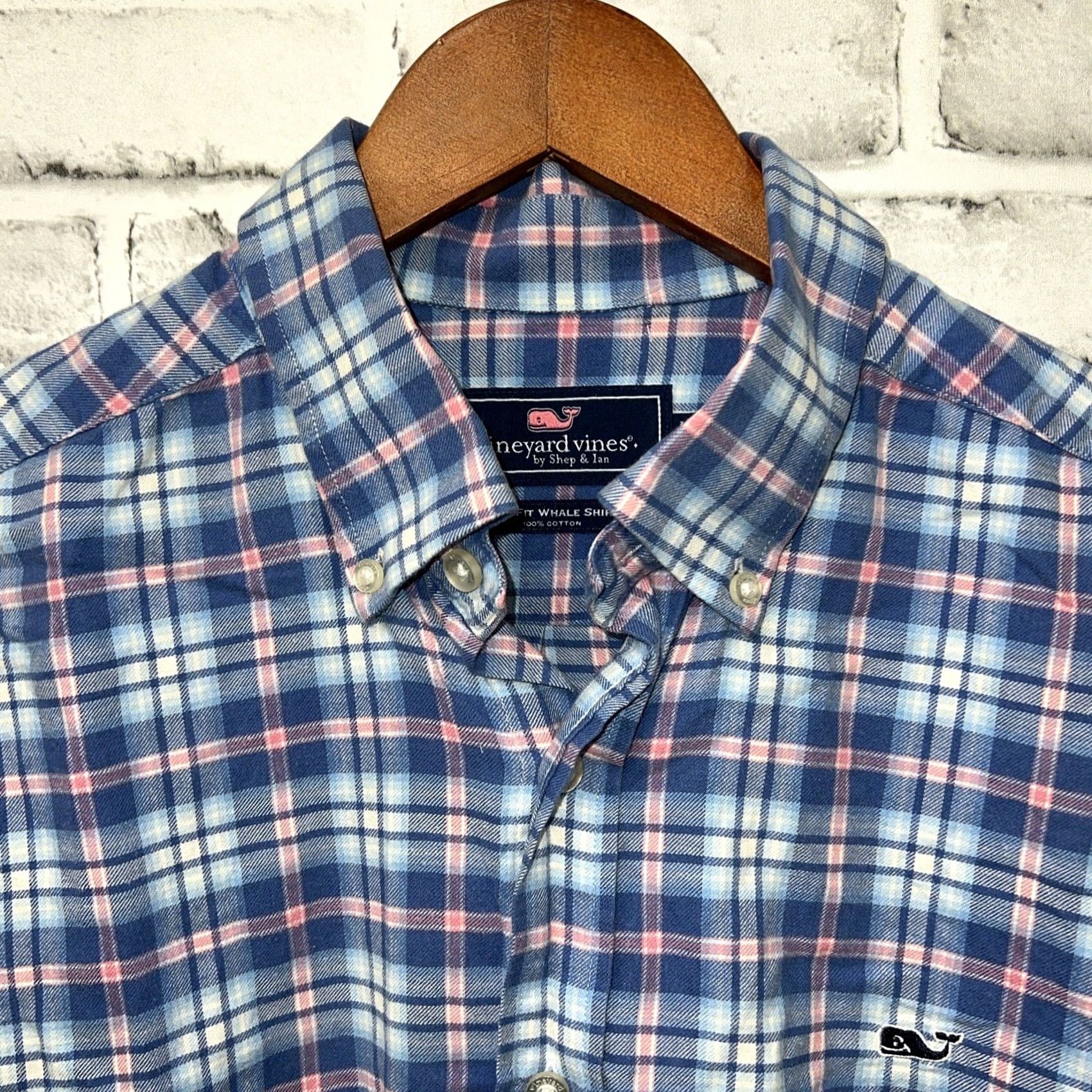 Vineyard Vines VINEYARD VINES Slim Fit Whale Shirt Blue Plaid Shirt Mens Size M Size US M / EU 48-50 / 2 - 3 Thumbnail