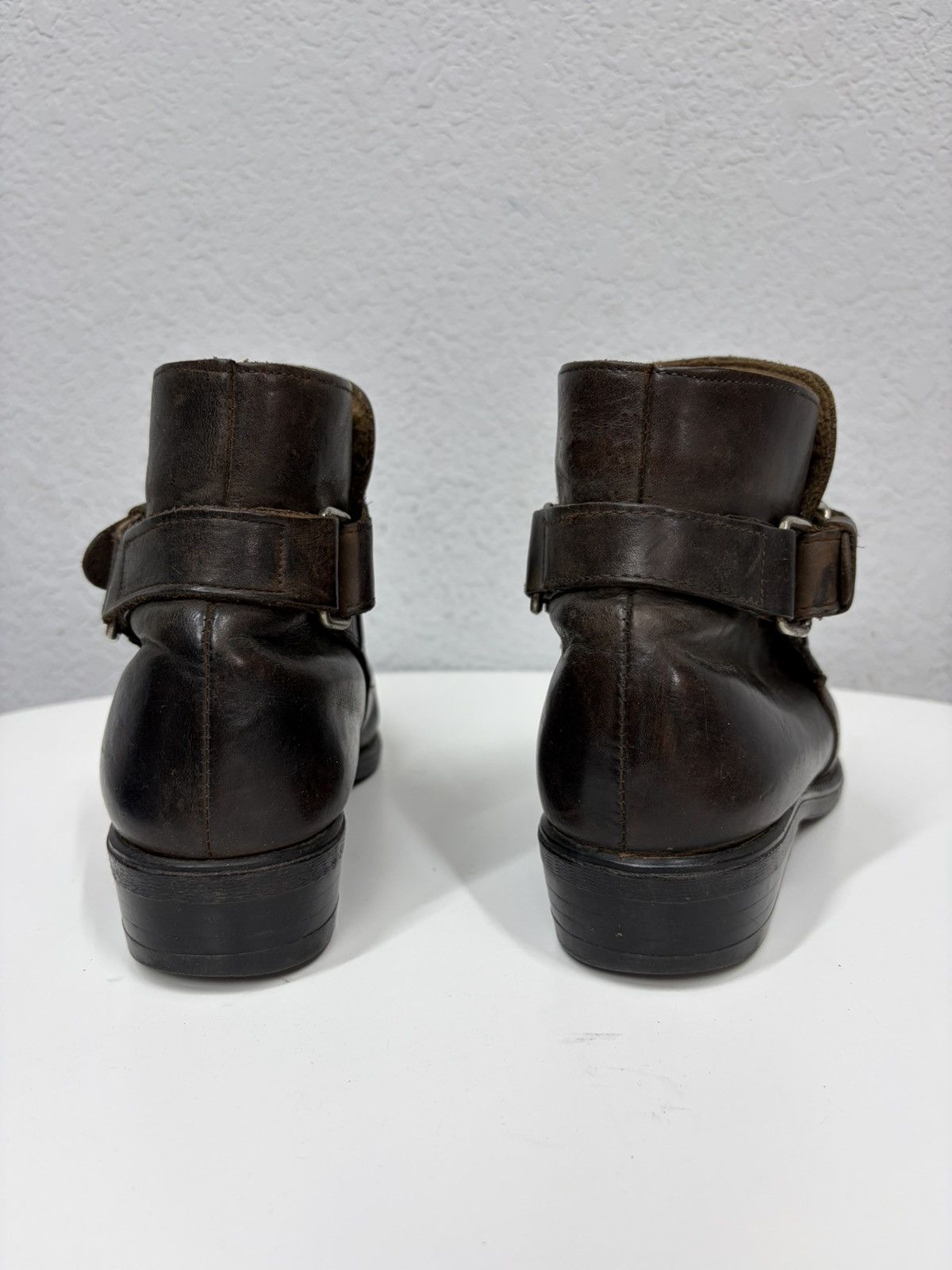 If Six Was Nine AS 98 Vibe Artisan Black Leather Side Zip Ankle Biker Boots Size US 8 / EU 41 - 9 Thumbnail