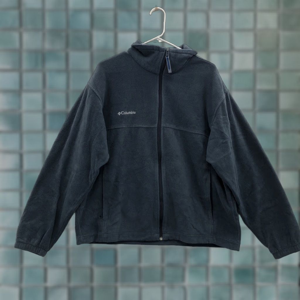 Vintage Columbia Mens Grey Long Sleeve Full Zip Fleece Pockets Casual Jacket Size L Size L / US 10 / IT 46 - 1 Thumbnail