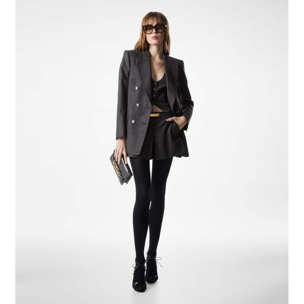Tom Ford o1loc1c1025 GI2971 Tailoring Wool Wallis Jacket in Grey Size M / US 6-8 / IT 42-44 - 4 Thumbnail